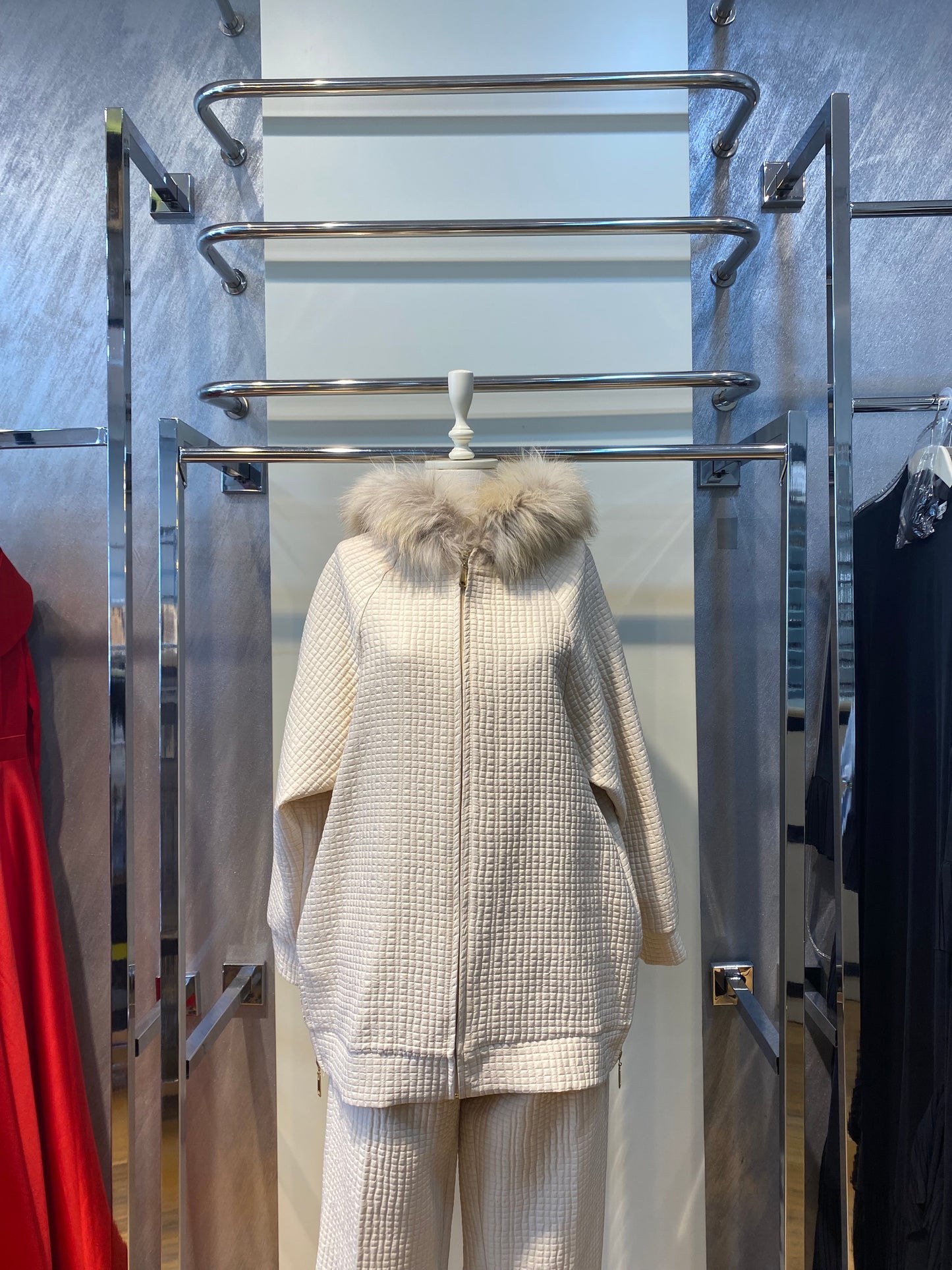 52067 Kapitone Pantolonlu Takım Bej