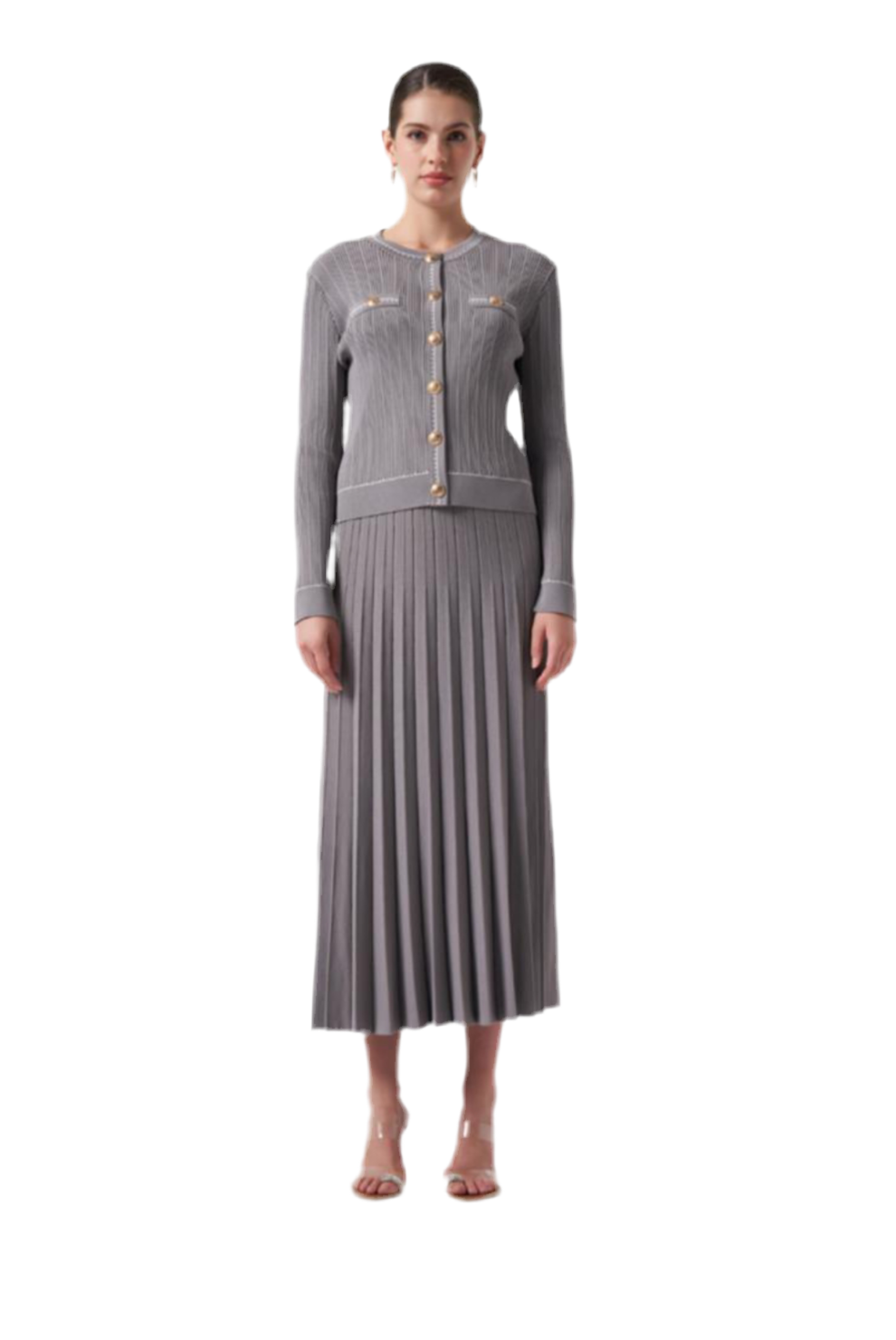 1315 Kısa Hırkalı Etekli Takım