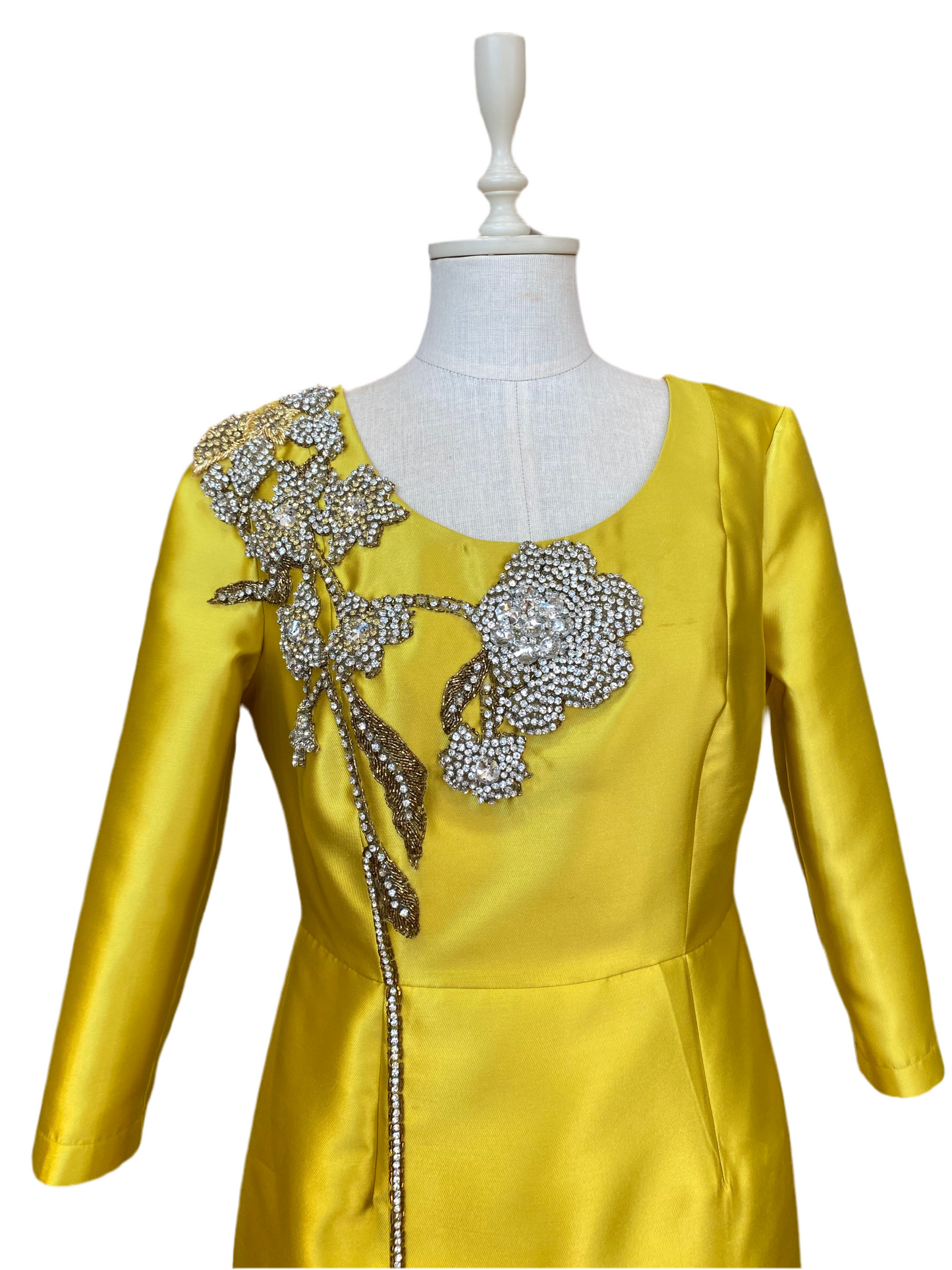 3015 Ziberlin Elbise Sarı