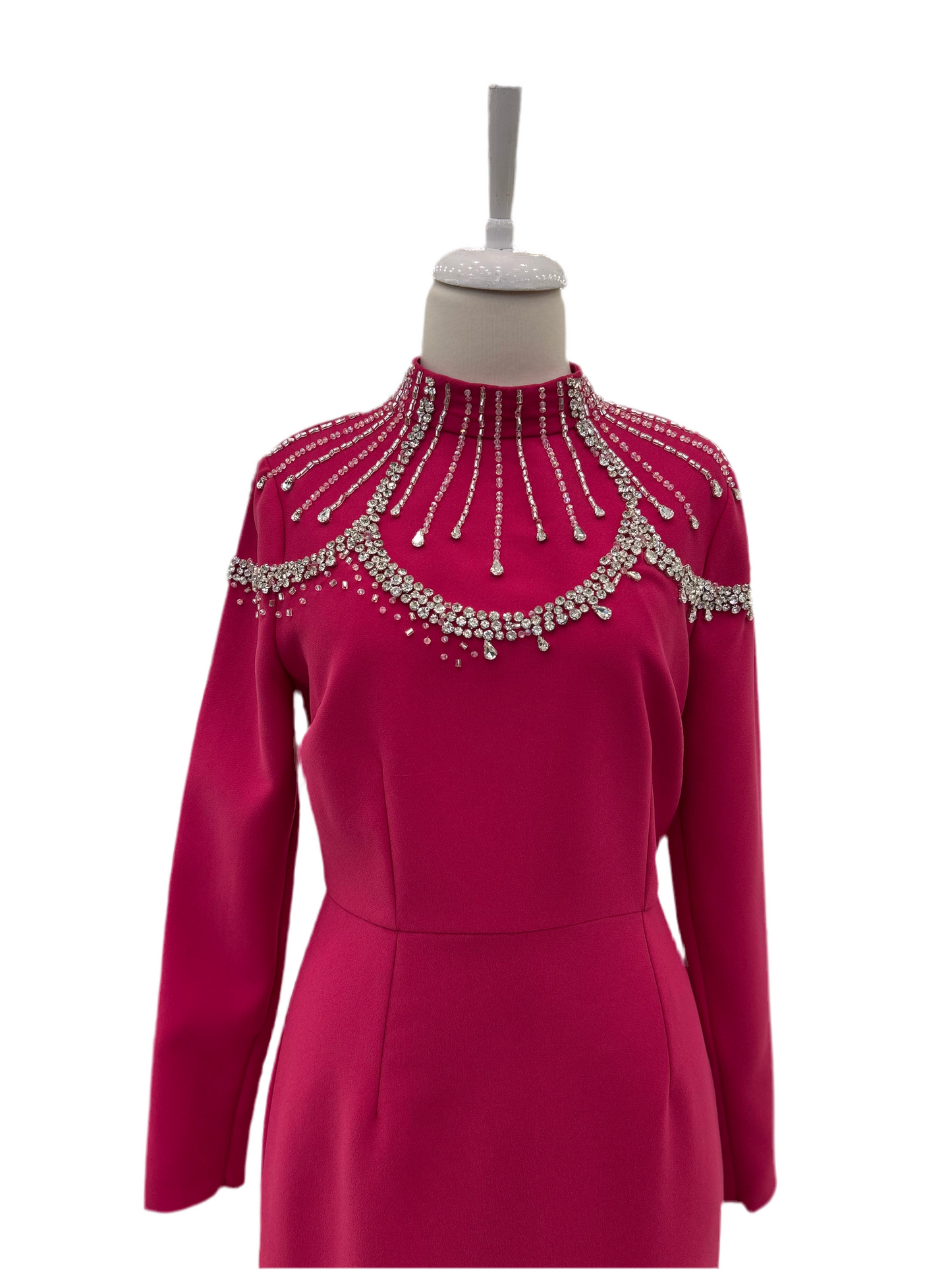 3024 Mahpeyker Elbise Fuşya