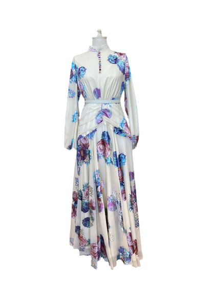 3083 Hümayün Elbise Mor