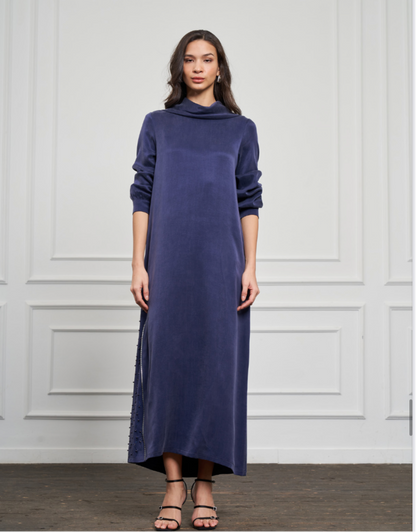 2057 Elbise Lacivert