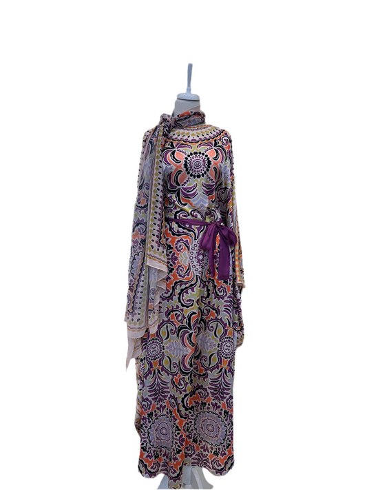 4028 Süye Kaftan, Şal Takım Turuncu