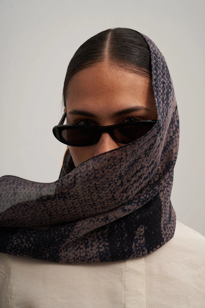 Blue Daily Yün İpek Şal