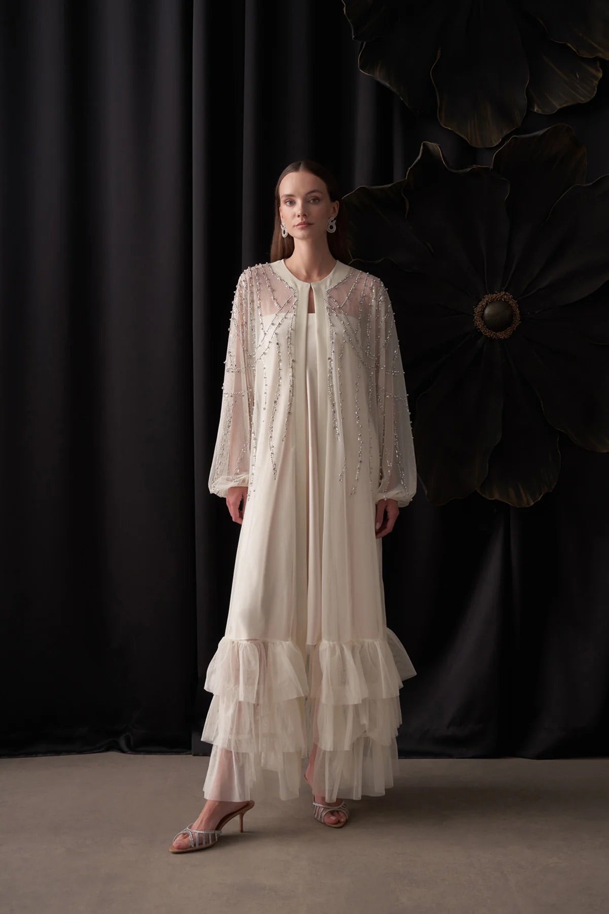 6184 Taş Yapıştırma Abaya