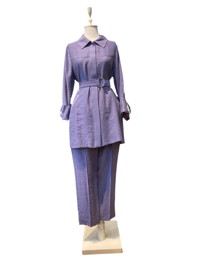 1050 Kemer Detaylı Pantolonlu Takım