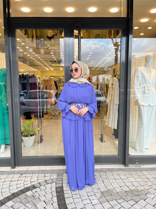 3101 Nefise Elbise Menekşe