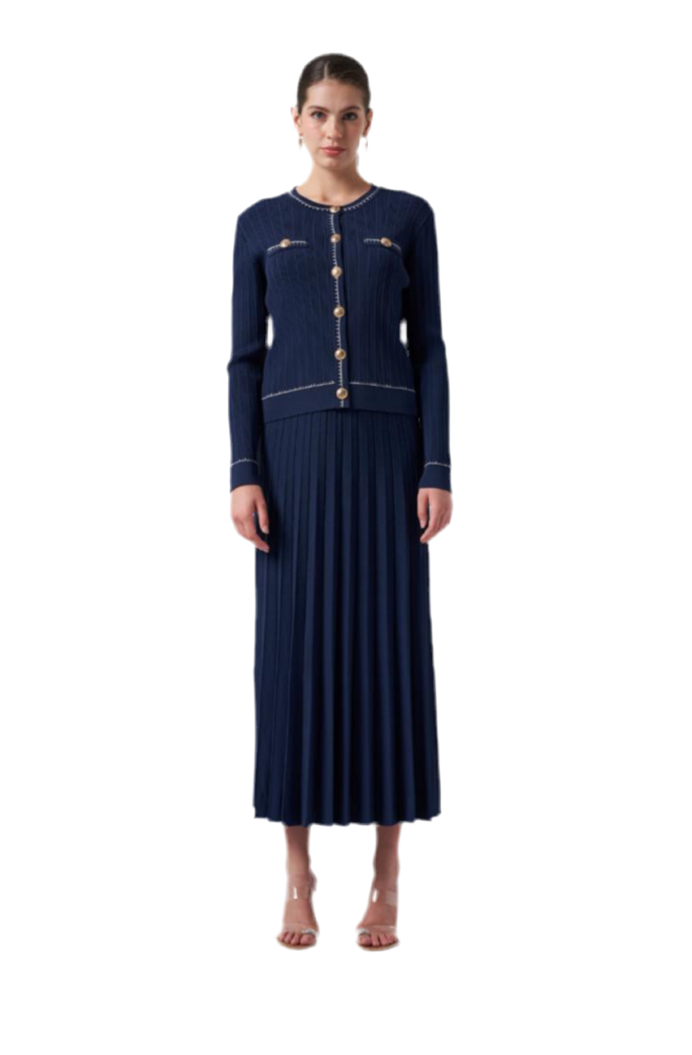 1315 Kısa Hırkalı Etekli Takım