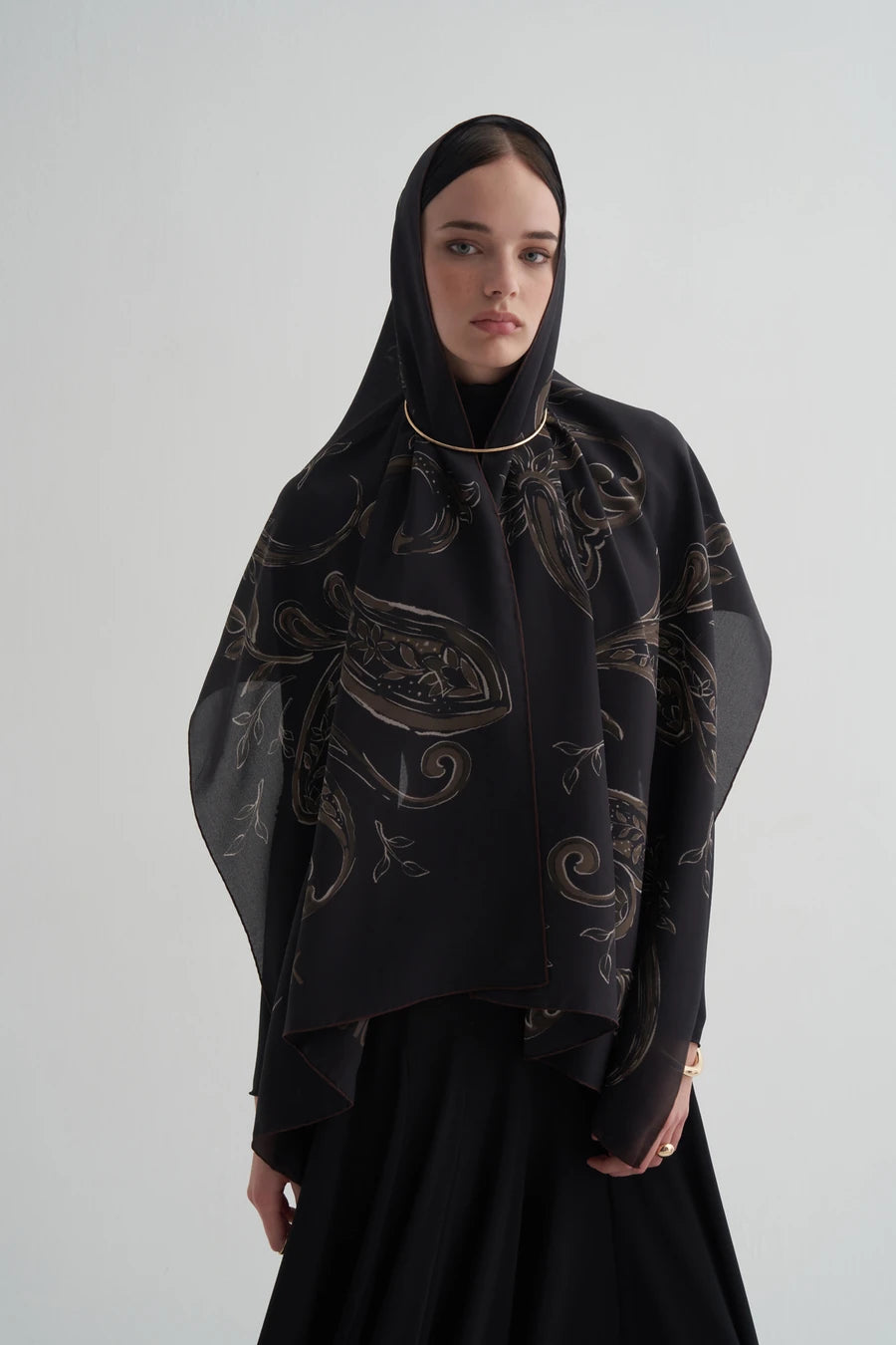 Bloom Desenli İpek Şal & Eşarplar