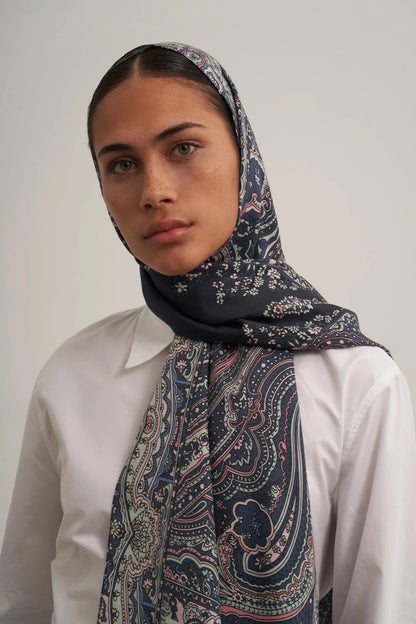 Rosie Pamuk İpek Şal