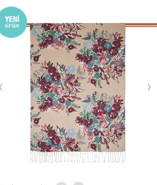 Desenli ipek şal