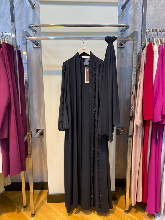 6296 SIRA BONCUK İŞLEMELİ ABAYA