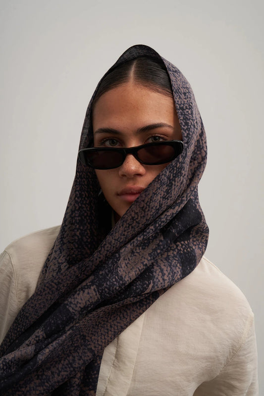 Blue Daily Yün İpek Şal