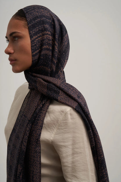 Blue Daily Yün İpek Şal