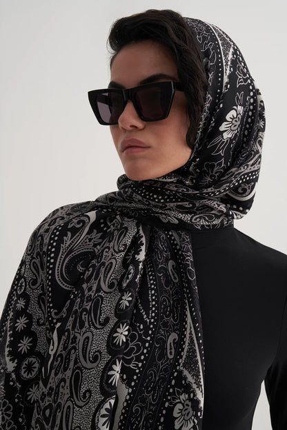 Black Mist Yün İpek Şal Eşarp