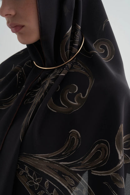 Bloom Desenli İpek Şal & Eşarplar